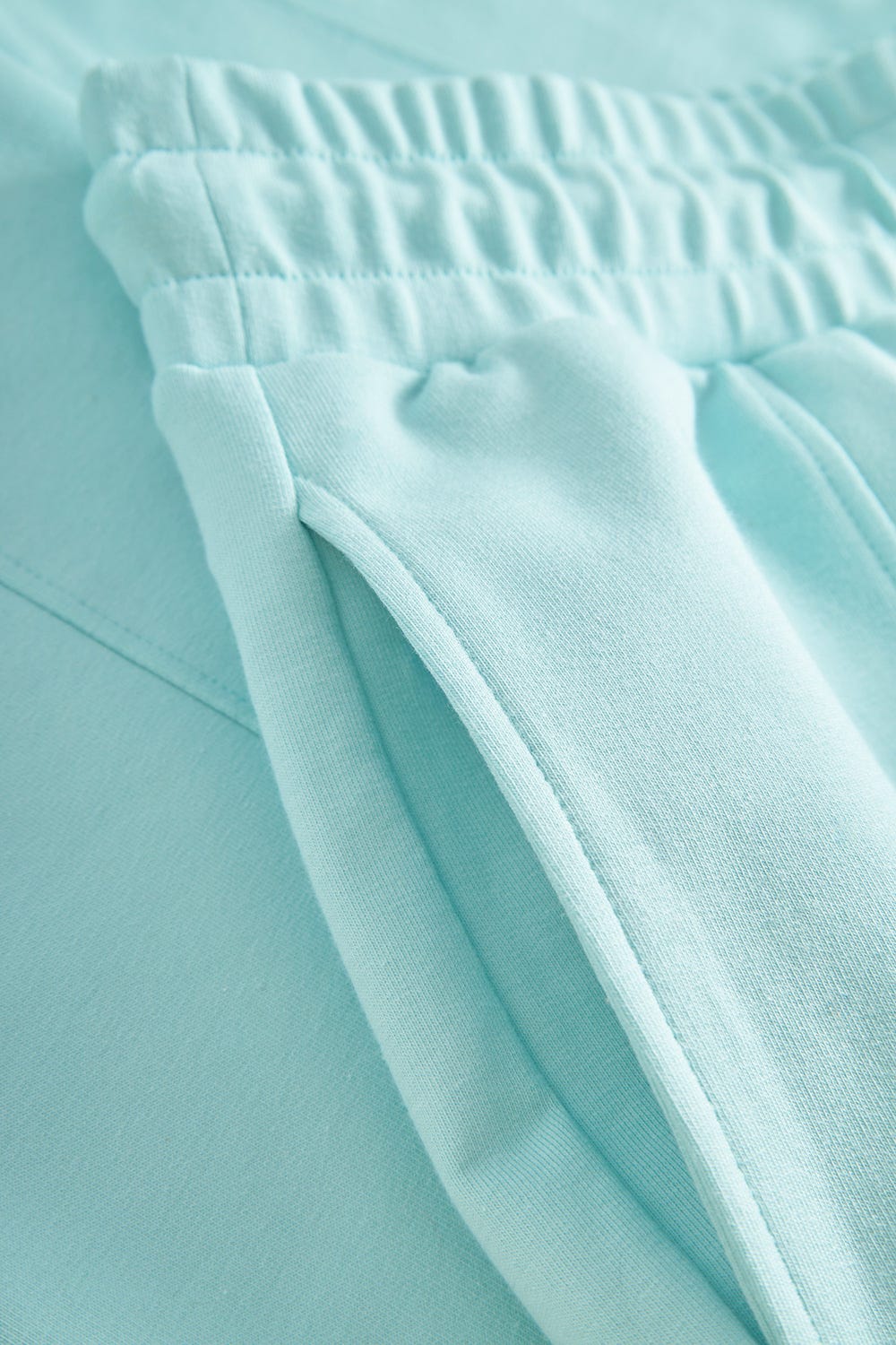 Detailbild 3 von Sweathose mit Ziernähten Türkisblau Baumwolle/Elasthan