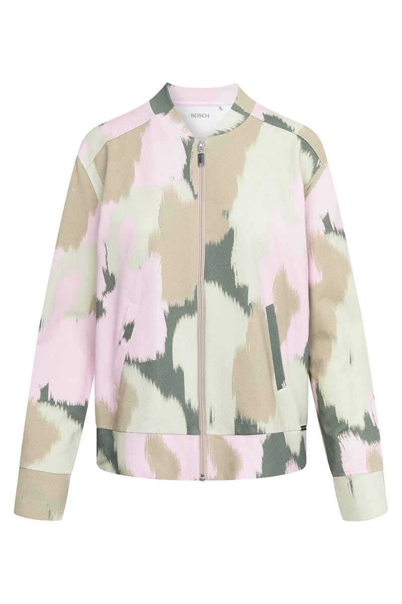 Hollowbild von Sweatjacke im Camouflage-Druck Yoga Baumwolle/Elasthan