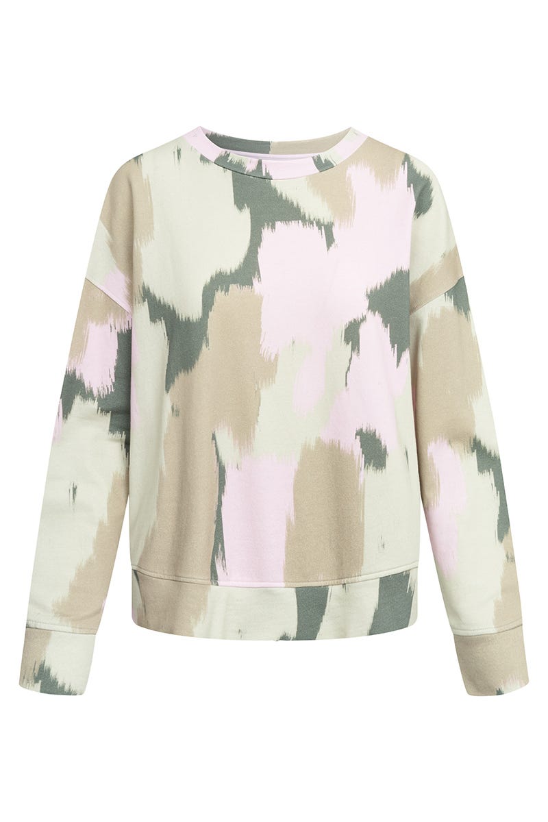 Hollowbild von Sweatshirt im Camouflage-Druck Yoga Baumwolle/Elasthan