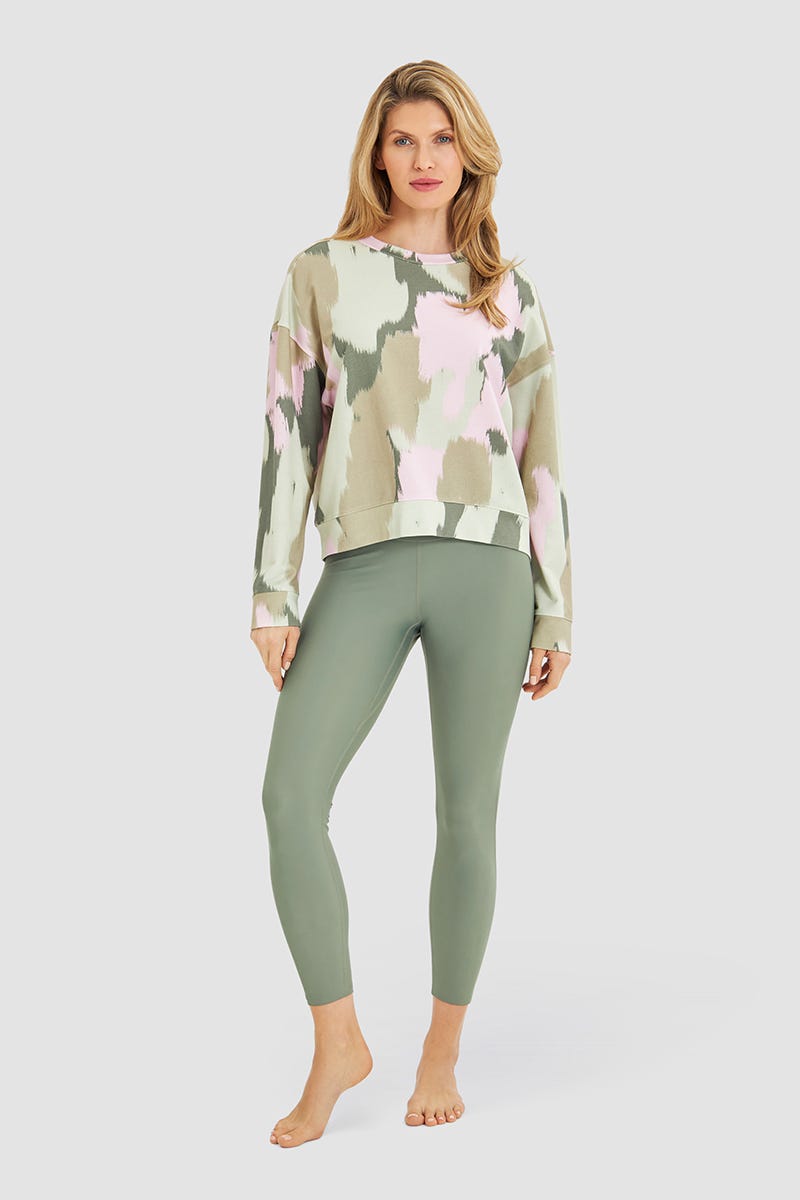 Detailbild 1 von Sweatshirt im Camouflage-Druck Yoga Baumwolle/Elasthan