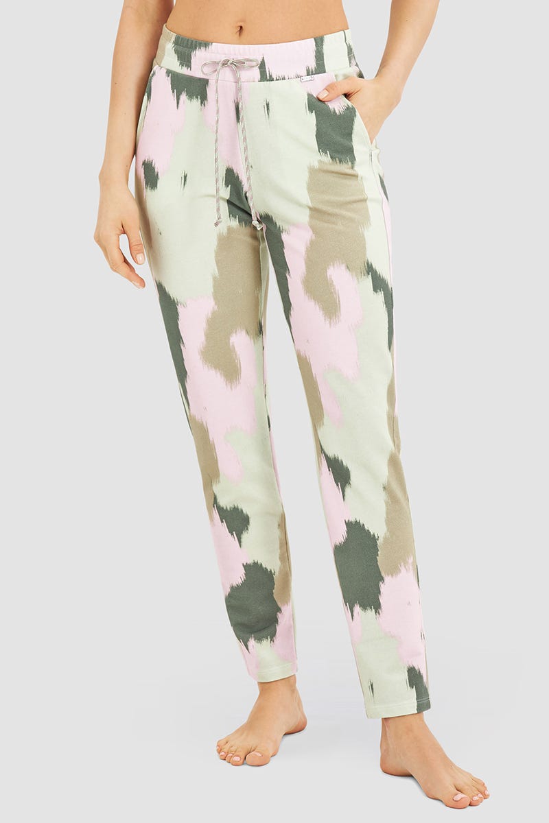 Frontalbild von Sweathose im Camouflage-Druck Yoga Baumwolle/Elasthan