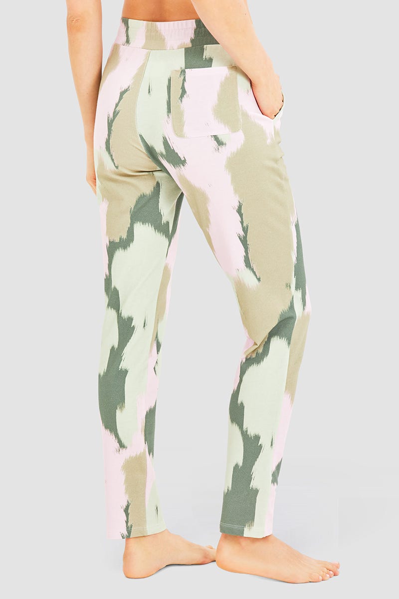 Rückansicht von Sweathose im Camouflage-Druck Yoga Baumwolle/Elasthan