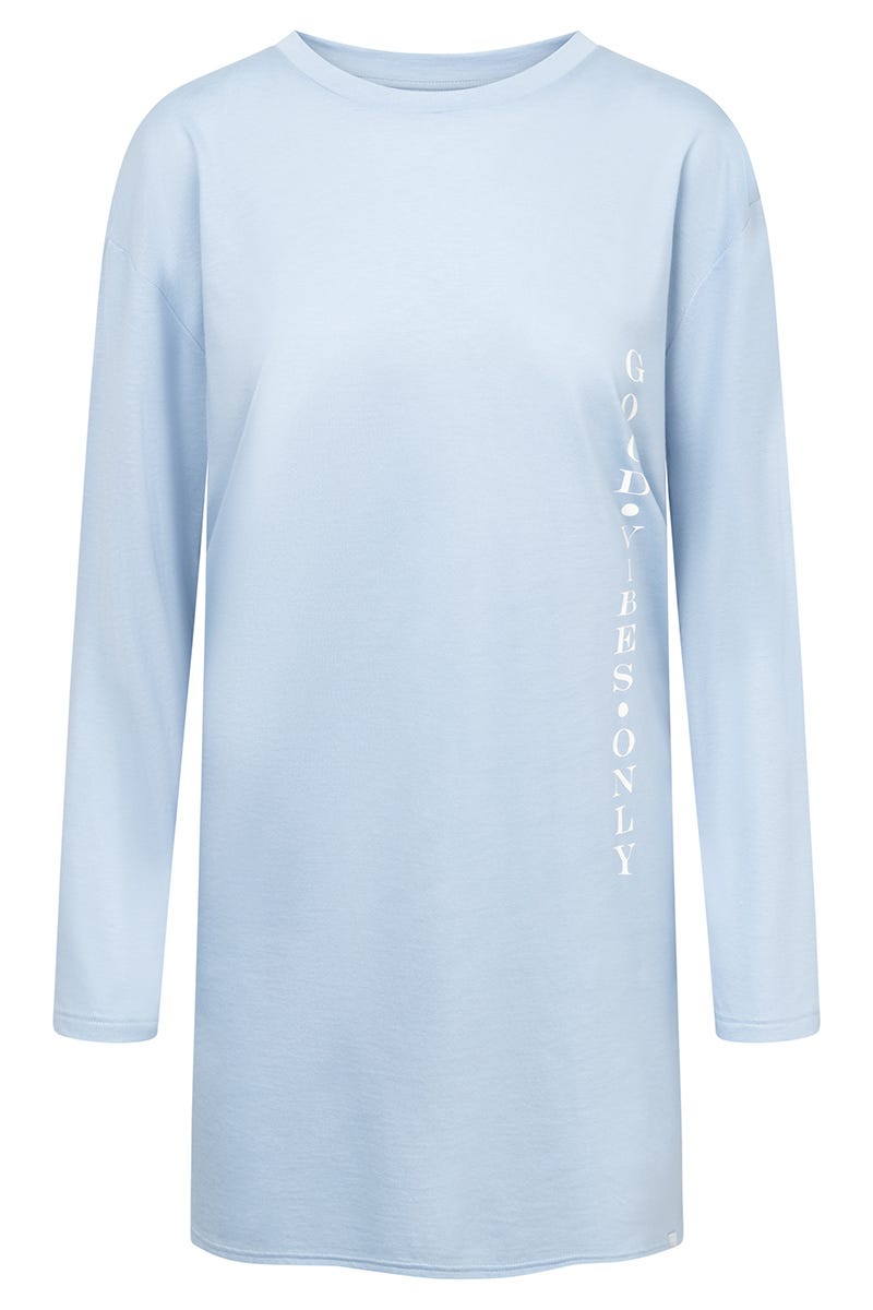 Hollowbild von Nachthemd im sportiven Stil Baumwolle/Modal