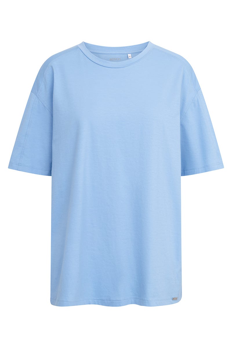 Hollowbild von Sport T-Shirt mit überschnittenen Armen Unifarben Yoga Baumwolle/Elasthan