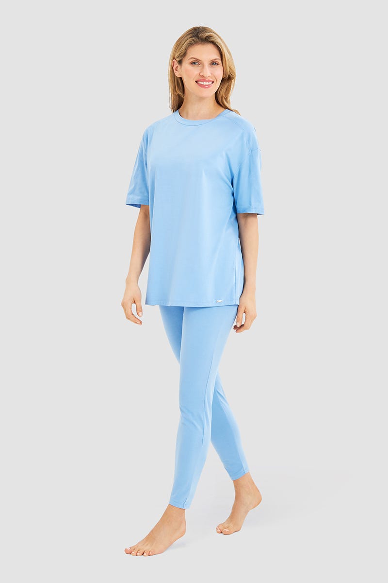 Detailbild 1 von Sport T-Shirt mit überschnittenen Armen Unifarben Yoga Baumwolle/Elasthan