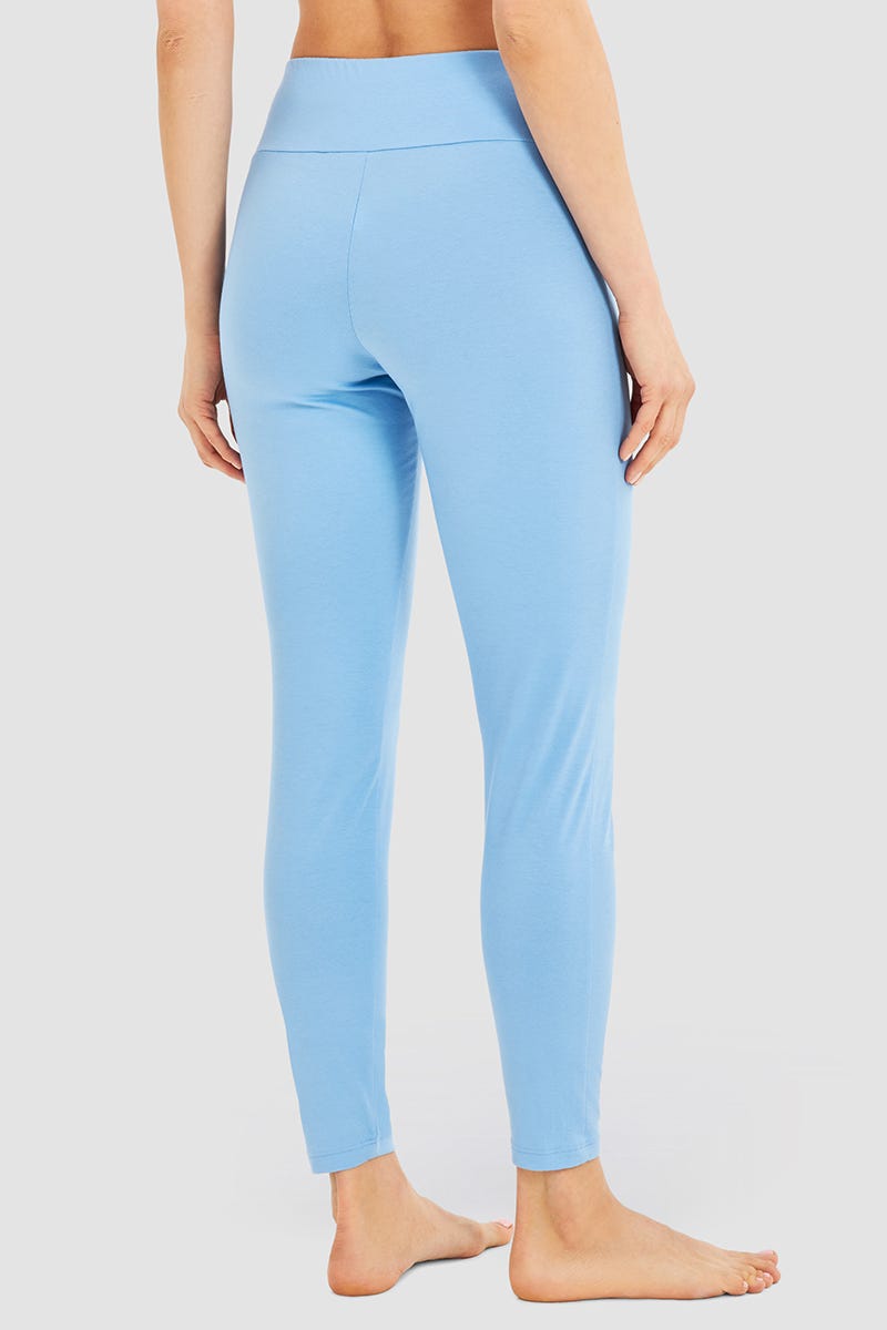 Rückansicht von Sport Leggings Unifarben Baumwolle/Elasthan