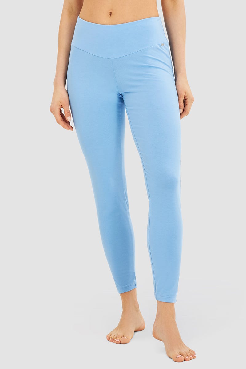 Frontalbild von Sport Leggings Unifarben Baumwolle/Elasthan