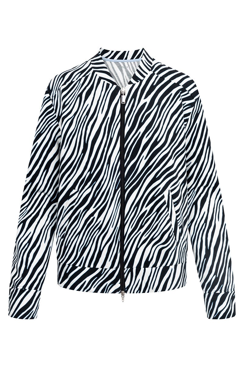 Hollowbild von Sweatjacke im Zebra-Druck Animalprint Yoga Baumwolle/Elasthan