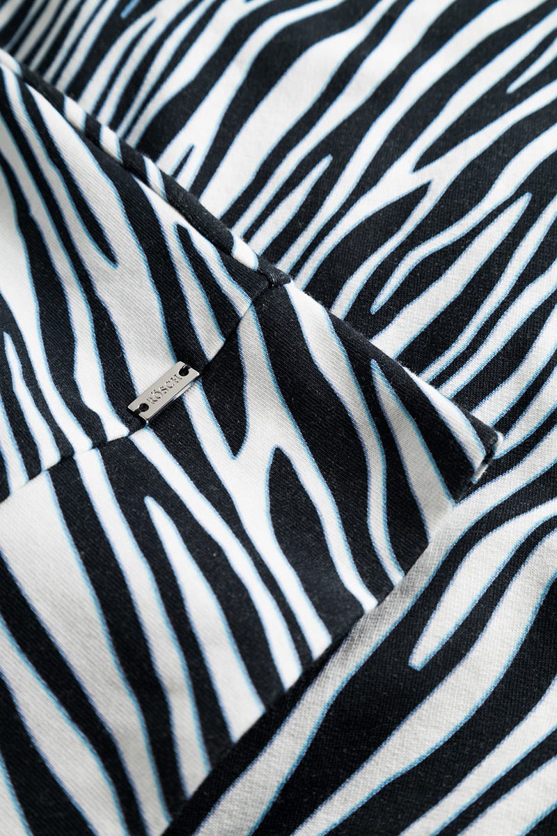 Detailbild 3 von Sweatjacke im Zebra-Druck Animalprint Yoga Baumwolle/Elasthan