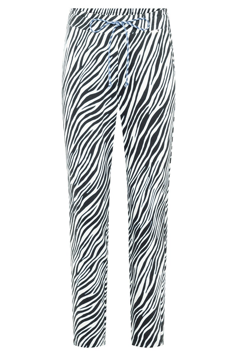 Hollowbild von Sweathose im Zebra-Druck Animalprint Yoga Baumwolle/Elasthan