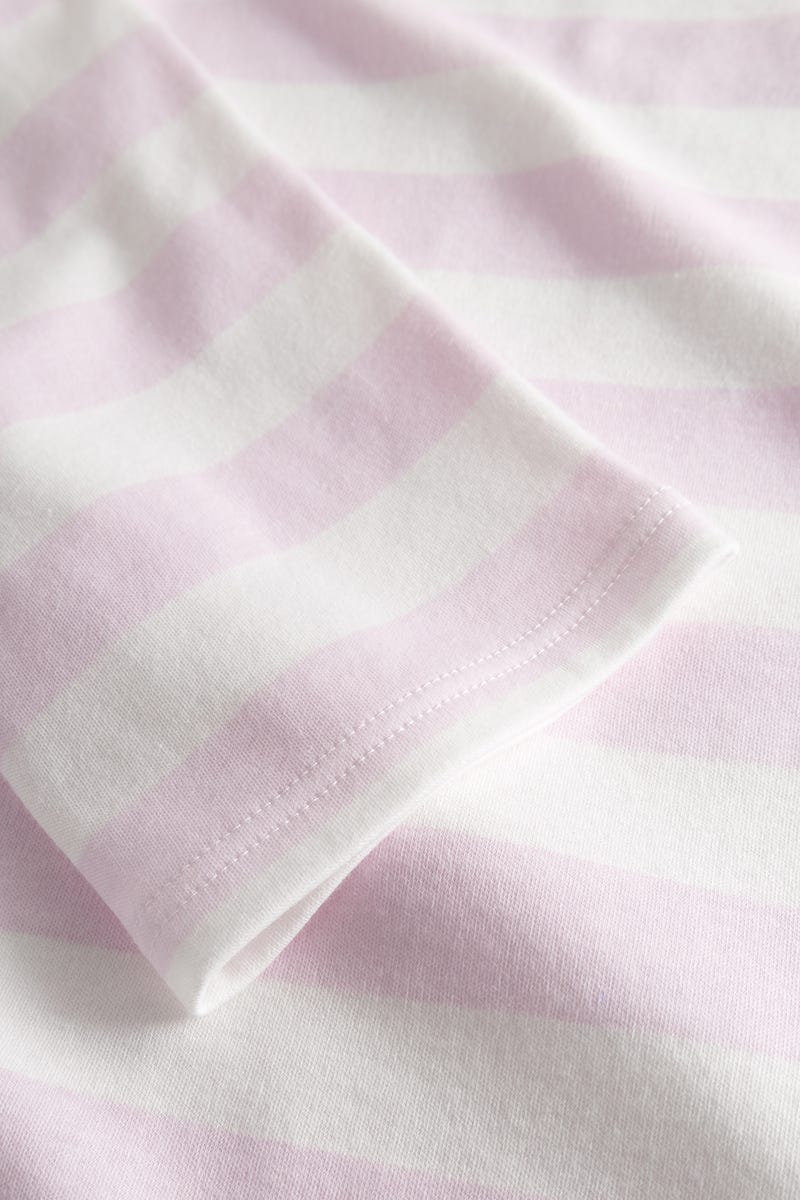 Detailbild 2 von Pyjama im Ringeldruck Rosa 100% Baumwolle