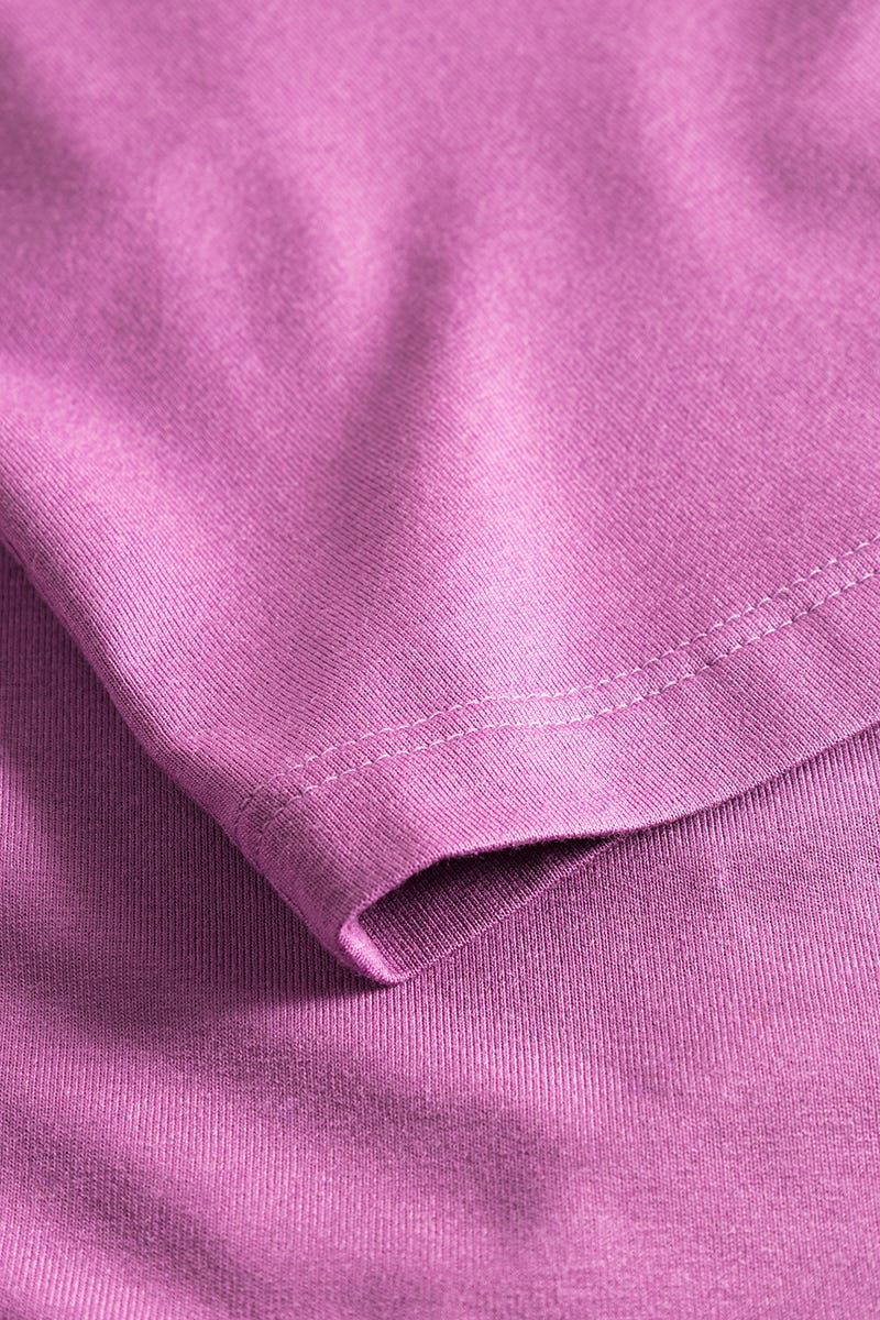 Detailbild 3 von Pyjamashirt im sportiven Stil in Violett Viskose/Elasthan