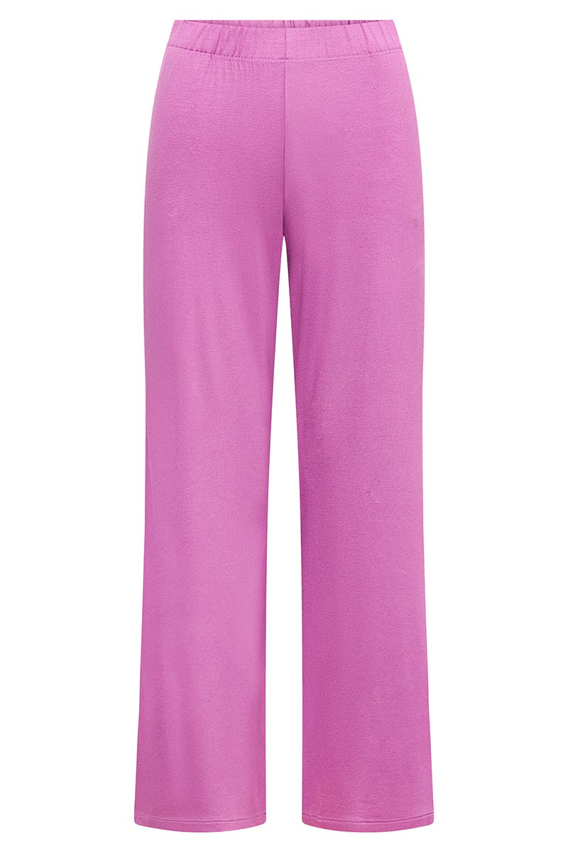 Hollowbild von Pyjamahose im sportiven Stil in Violett Viskose/Elasthan