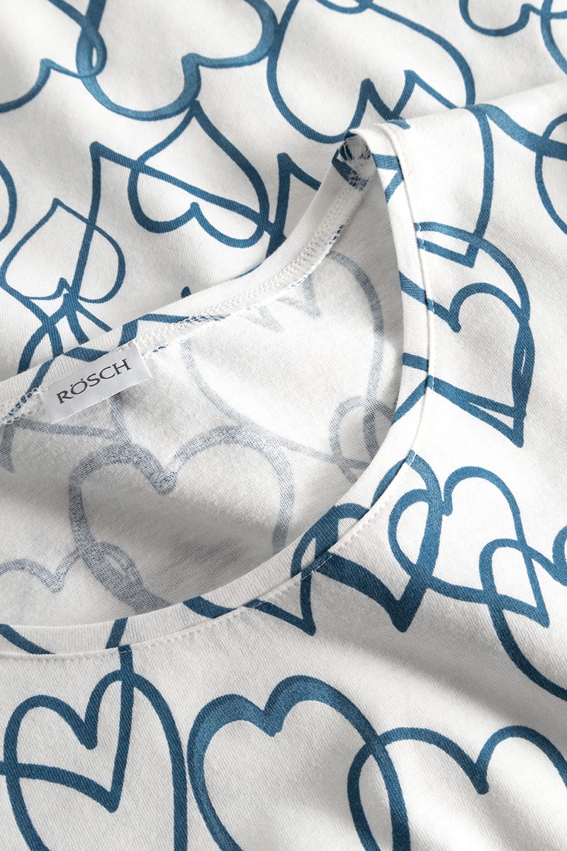 Detailbild 1 von Nachthemd im Herzen-Druck 100% Baumwolle