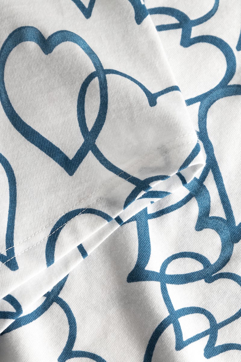 Detailbild 3 von Nachthemd im Herzen-Druck 100% Baumwolle