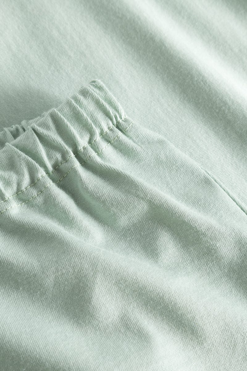 Detailbild 3 von Pyjama im minimalistischen Grafikdruck Mintgrün 100% Baumwolle