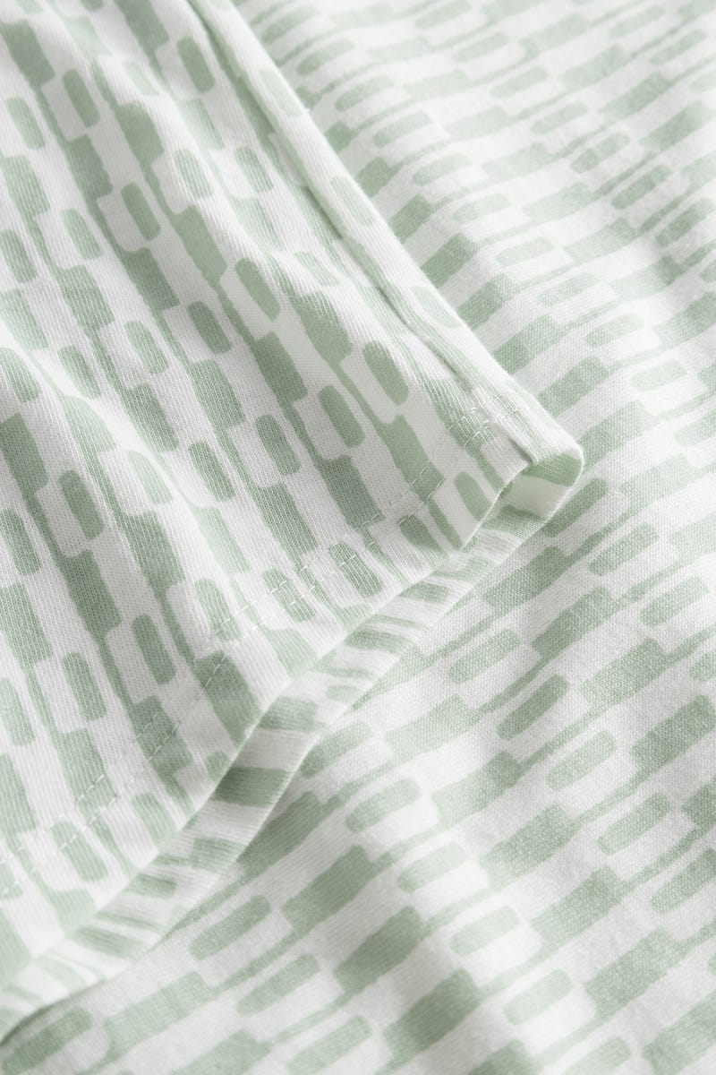 Detailbild 3 von Nachthemd im minimalistischen Grafikdruck Mintgrün 100% Baumwolle