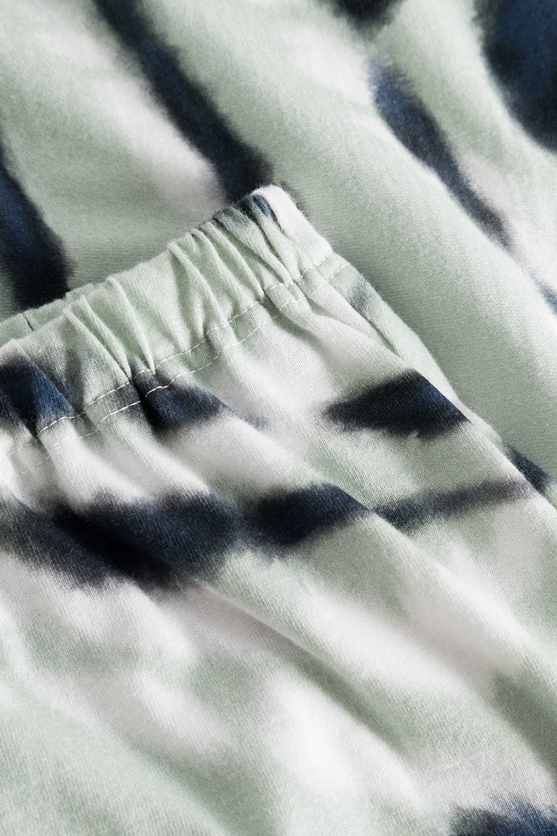 Detailbild 3 von Pyjama mit Batikdruck Mintgrün 100% Baumwolle