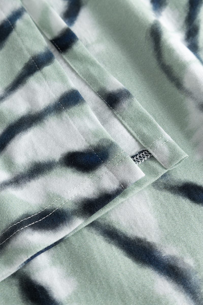 Detailbild 2 von Nachthemd im Batidruck Mintgrün Maxilänge 100% Baumwolle