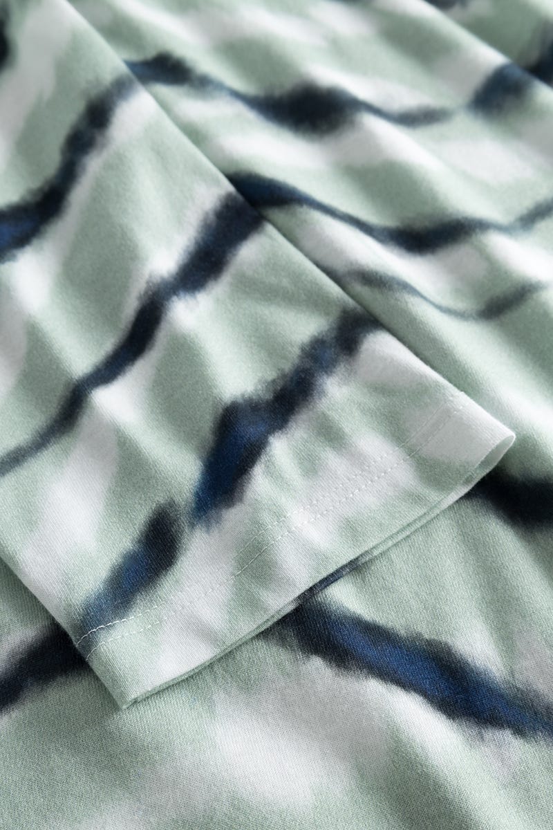 Detailbild 3 von Nachthemd im Batidruck Mintgrün Maxilänge 100% Baumwolle