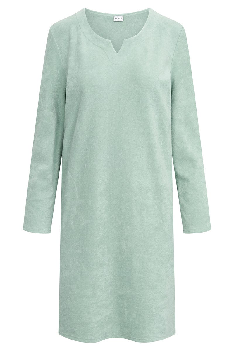 Hollowbild von Hauskleid aus Frottee in Mintgrün Baumwolle/Polyester