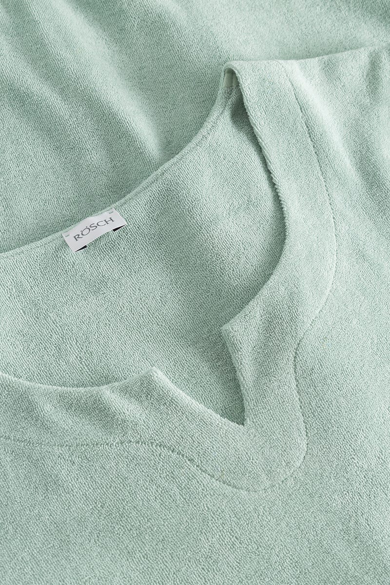 Detailbild 1 von Hauskleid aus Frottee in Mintgrün Maxilänge Baumwolle/Polyester