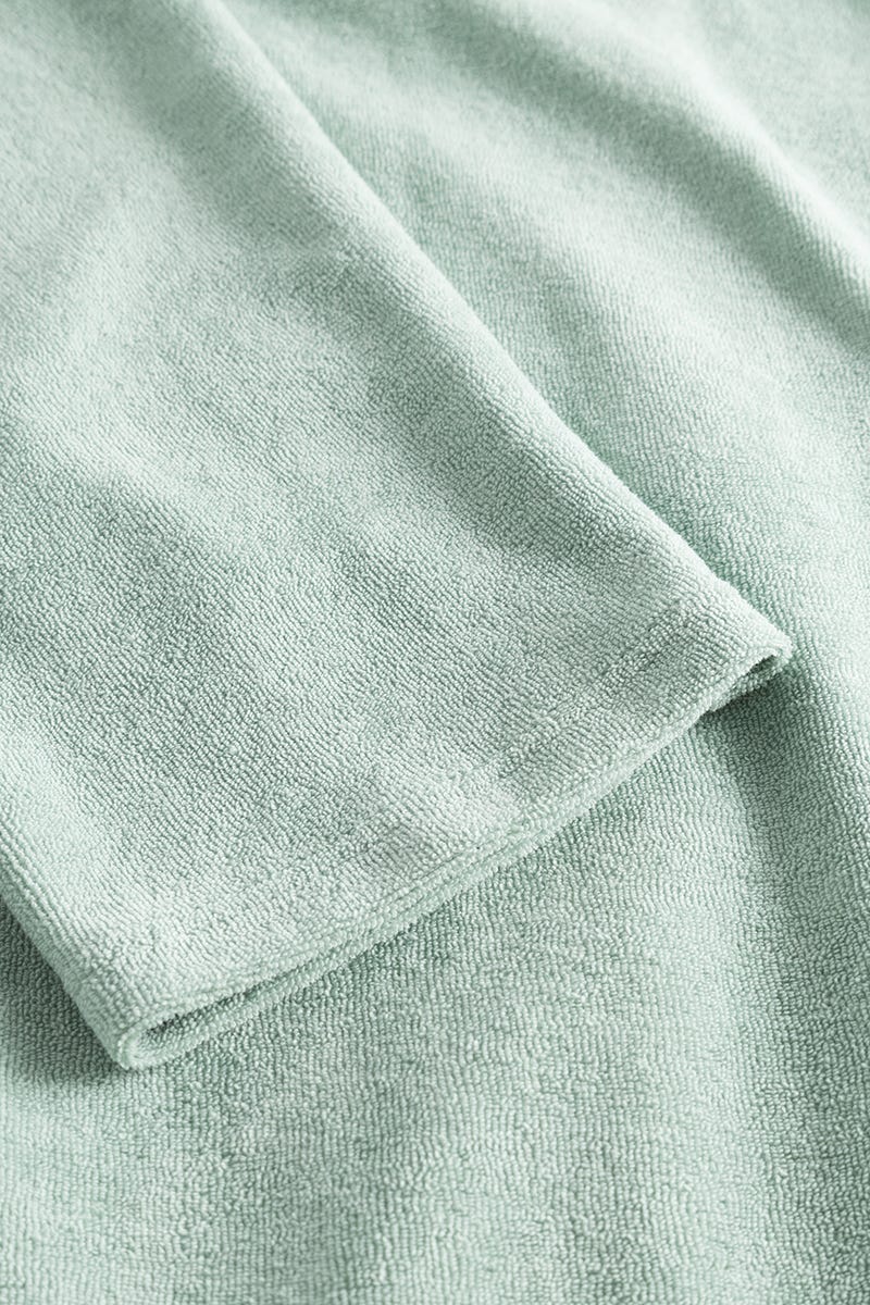 Detailbild 2 von Hauskleid aus Frottee in Mintgrün Maxilänge Baumwolle/Polyester