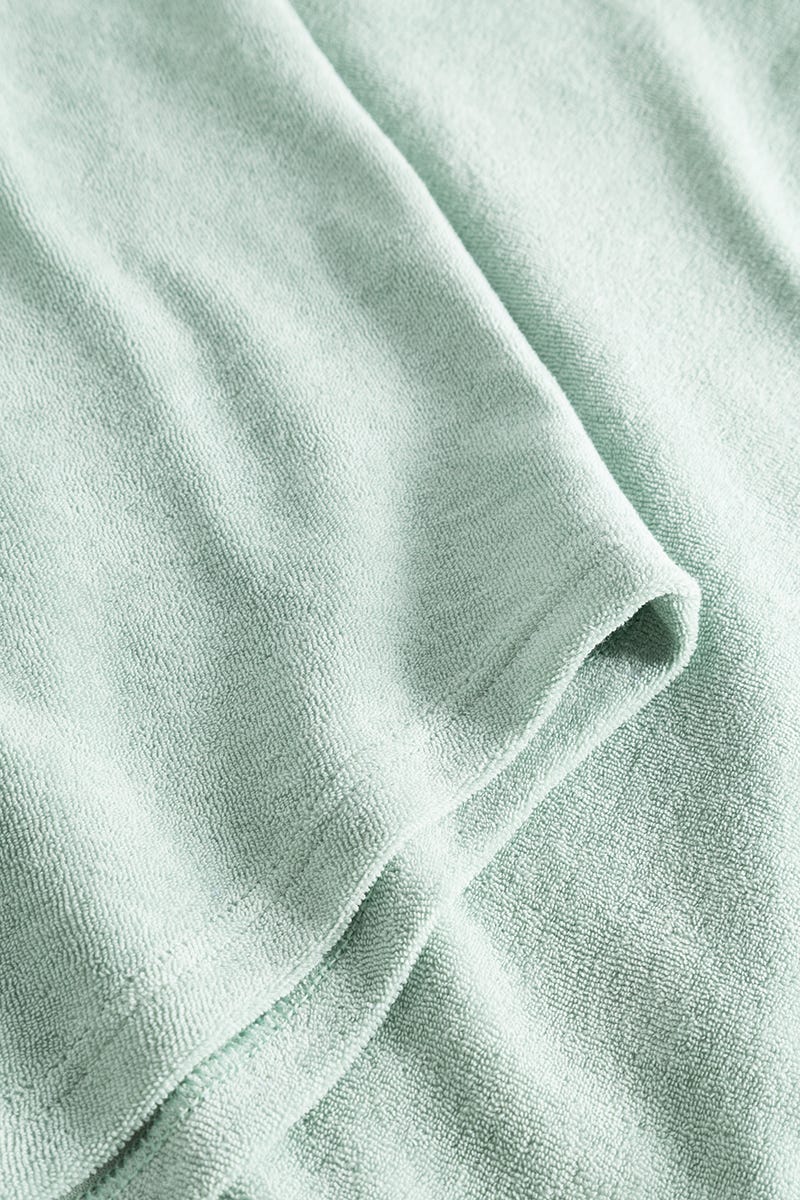 Detailbild 3 von Hauskleid aus Frottee in Mintgrün Maxilänge Baumwolle/Polyester