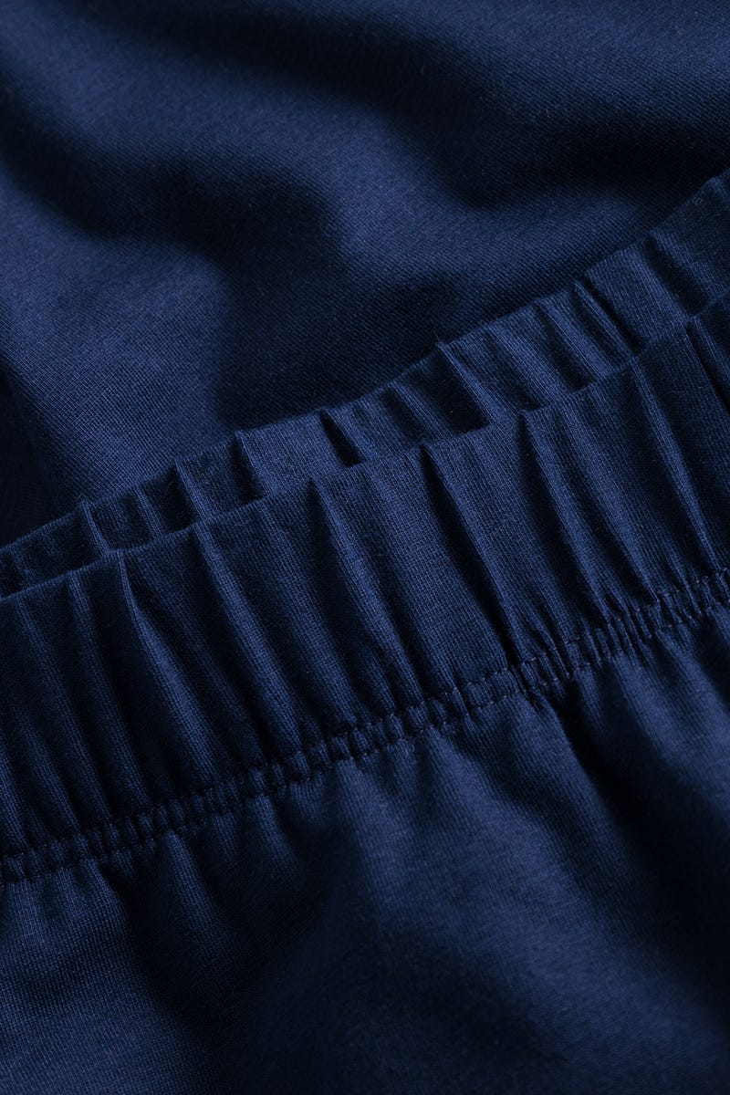 Detailbild 3 von 7/8-Pyjamahose im sportiven Stil Navyblau Baumwolle/Elasthan
