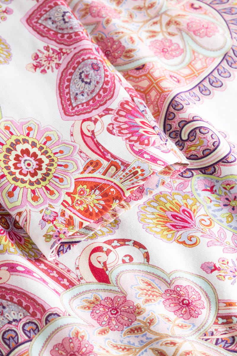 Detailbild 2 von Pyjama im Paisley-Druck Beerenfarben Baumwolle/Modal