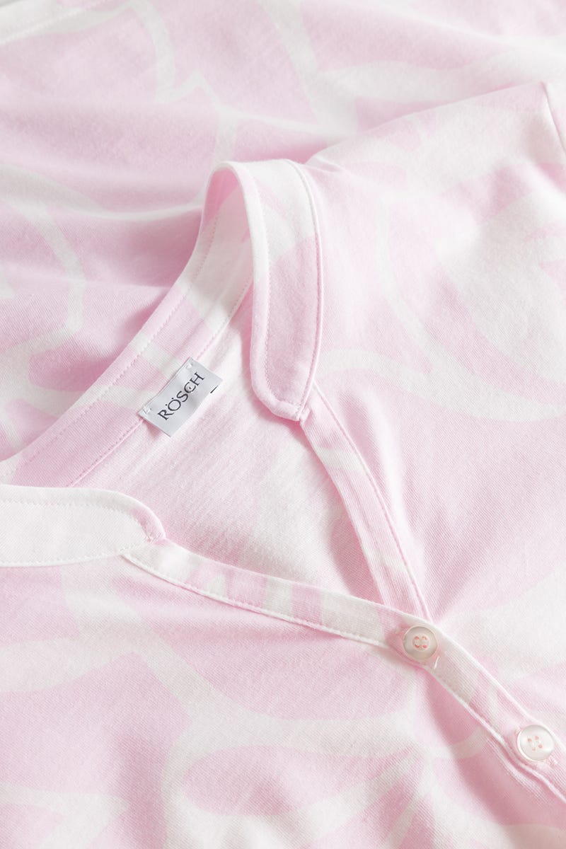 Detailbild 1 von Pyjama im pastelligen Blumendruck 100% Baumwolle