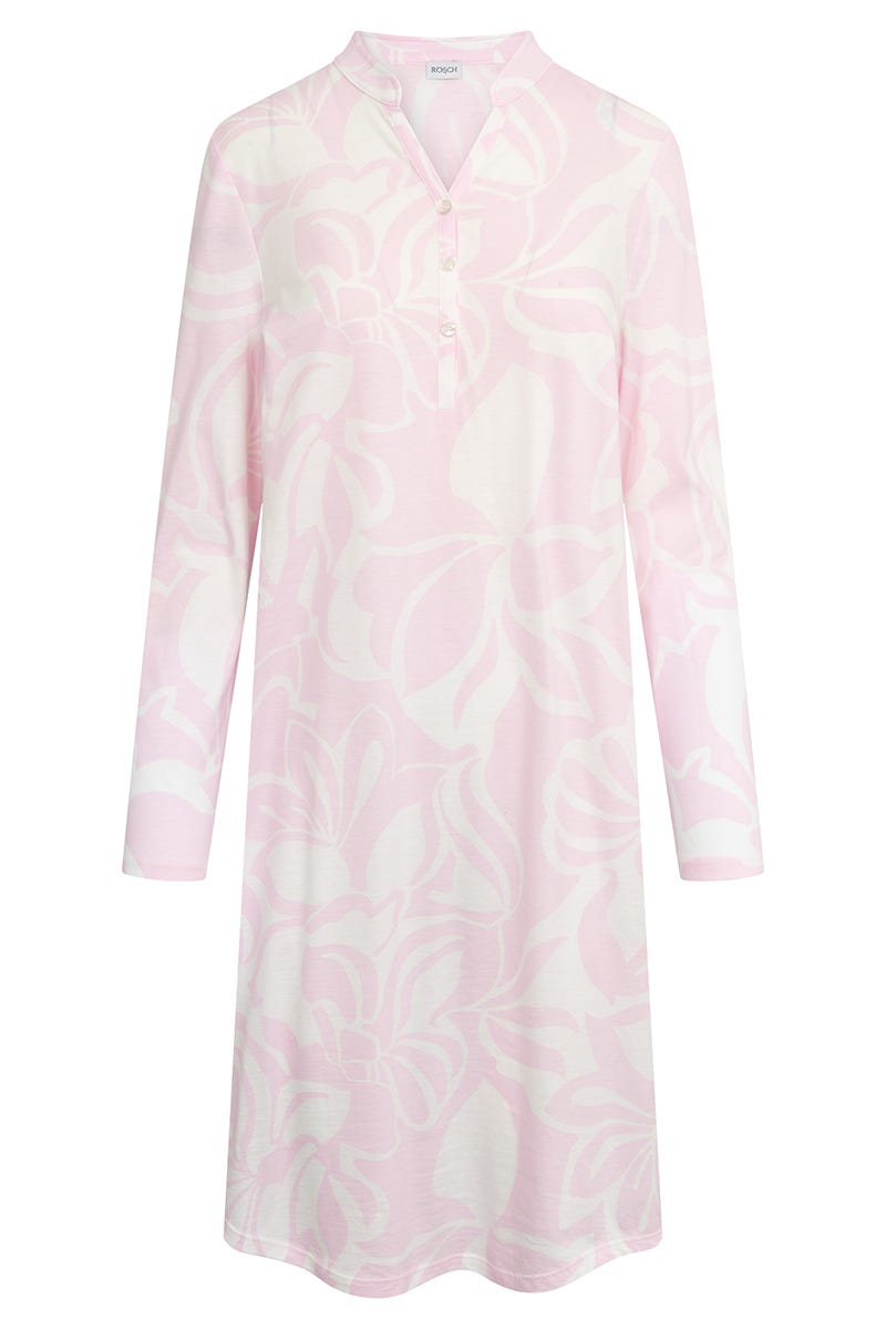 Hollowbild von Nachthemd im pastelligen Blumendruck 100% Baumwolle