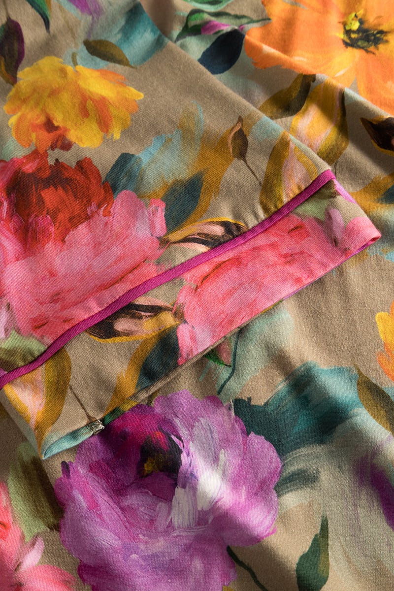 Detailbild 2 von Pyjama im Aquarell-Blüten-Druck Baumwolle/Modal