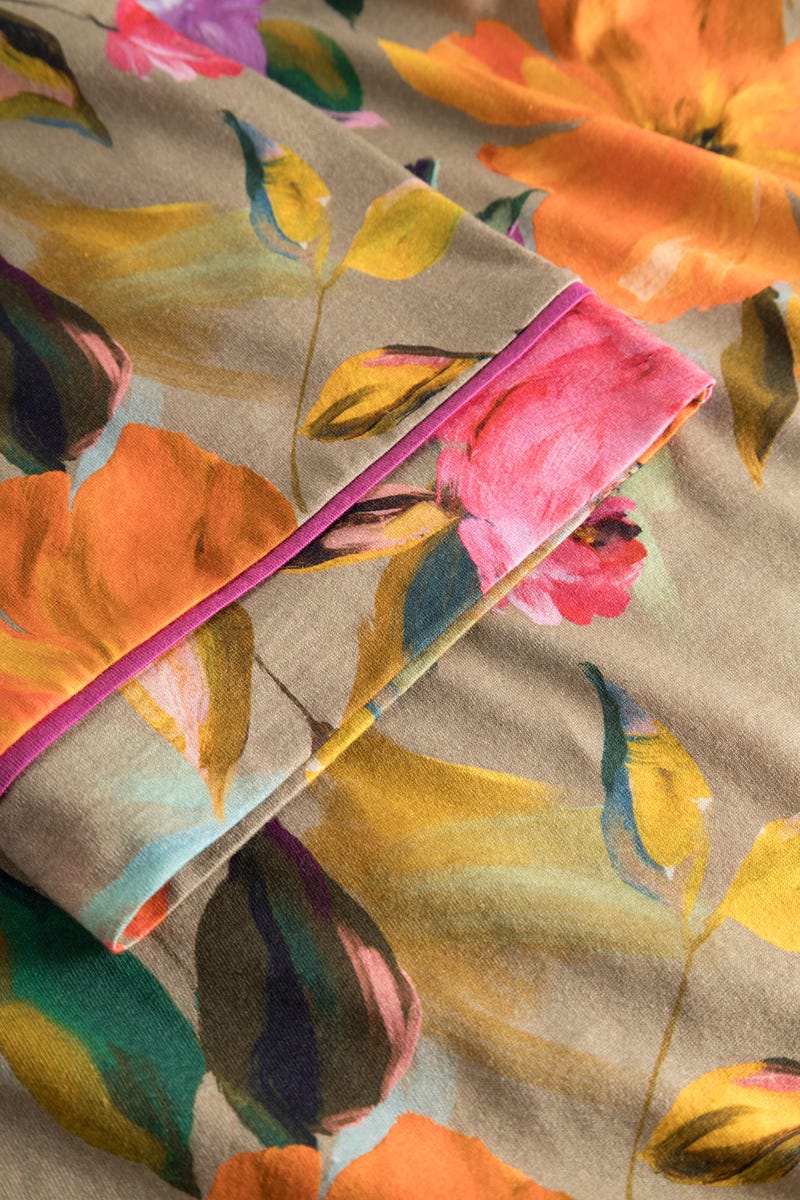 Detailbild 2 von Nachthemd im Aquarell-Blüten-Druck Maxi-Länge Baumwolle/Modal