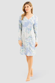 Frontalbild von Nachthemd im Federdruck Art-Style Baumwolle/Modal