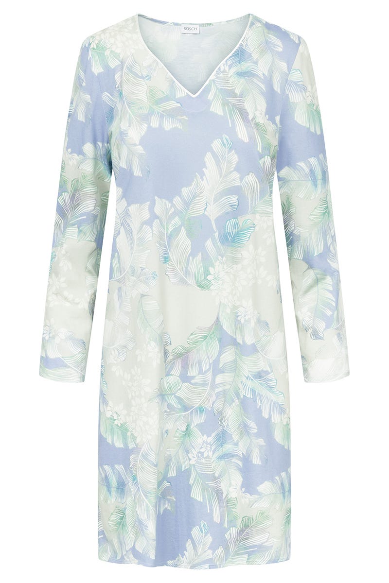 Hollowbild von Nachthemd im Federdruck Art-Style Baumwolle/Modal