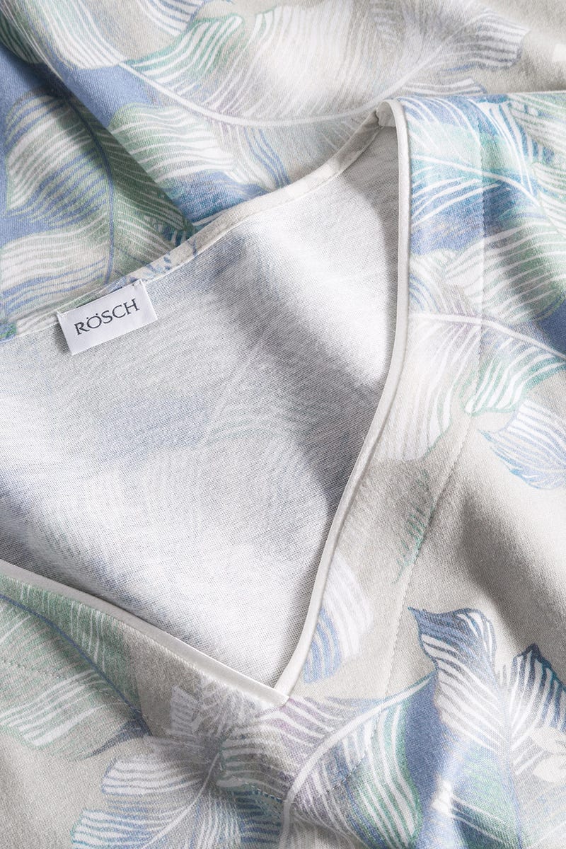 Detailbild 1 von Nachthemd im Federdruck Art-Style Maxi-Länge Baumwolle/Modal