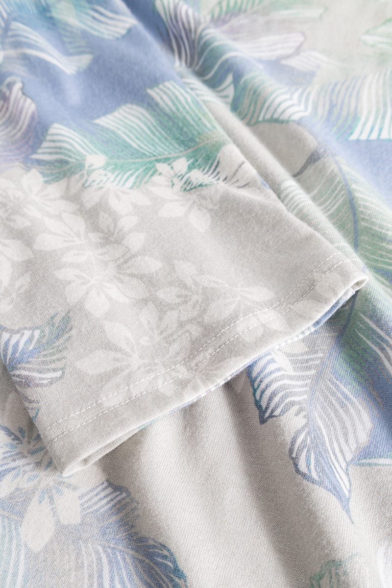 Detailbild 2 von Nachthemd im Federdruck Art-Style Maxi-Länge Baumwolle/Modal