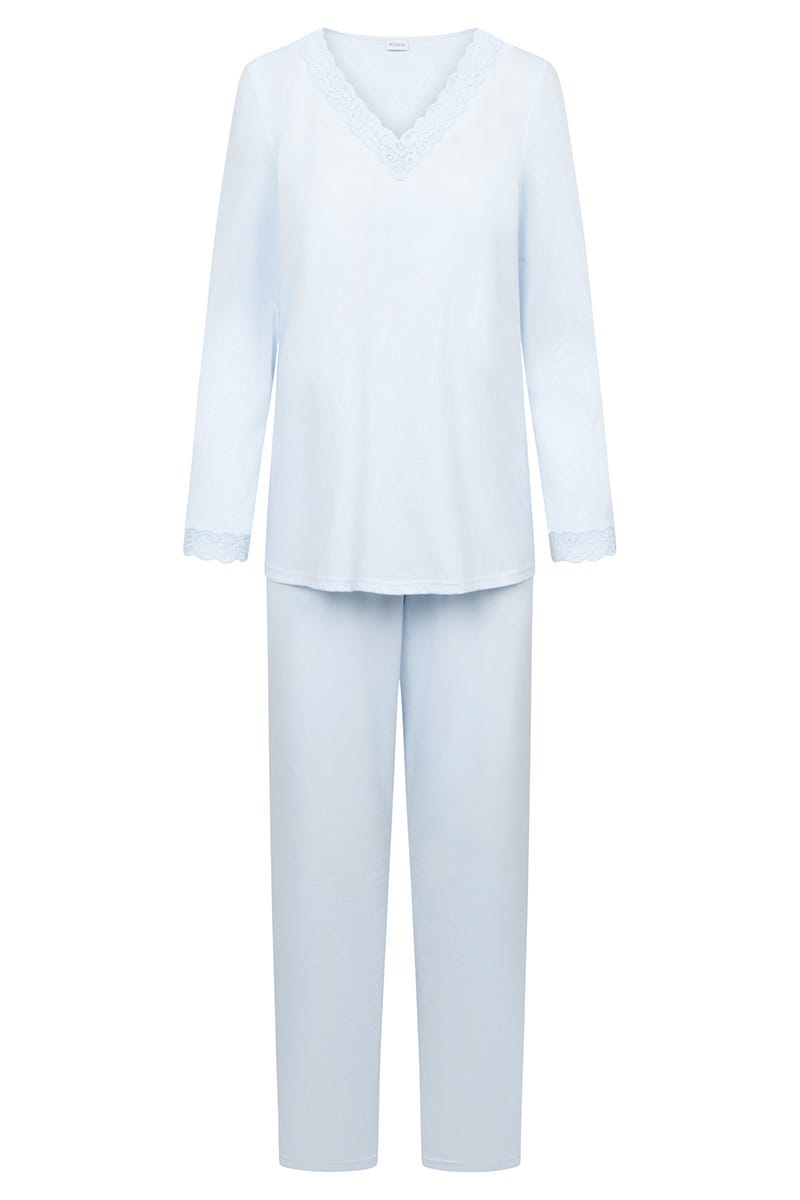 Hollowbild von Pyjama mit Spitzendetails Baumwolle/Modal