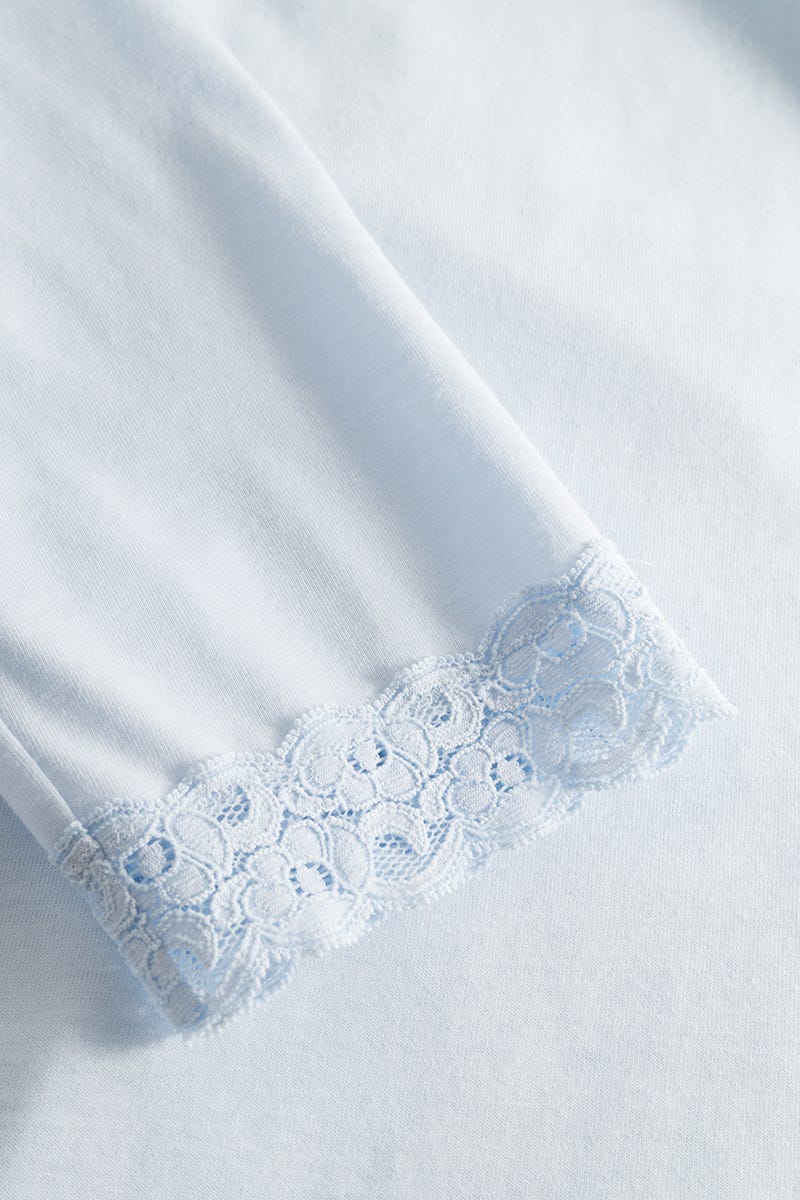 Detailbild 2 von Pyjama mit Spitzendetails Baumwolle/Modal