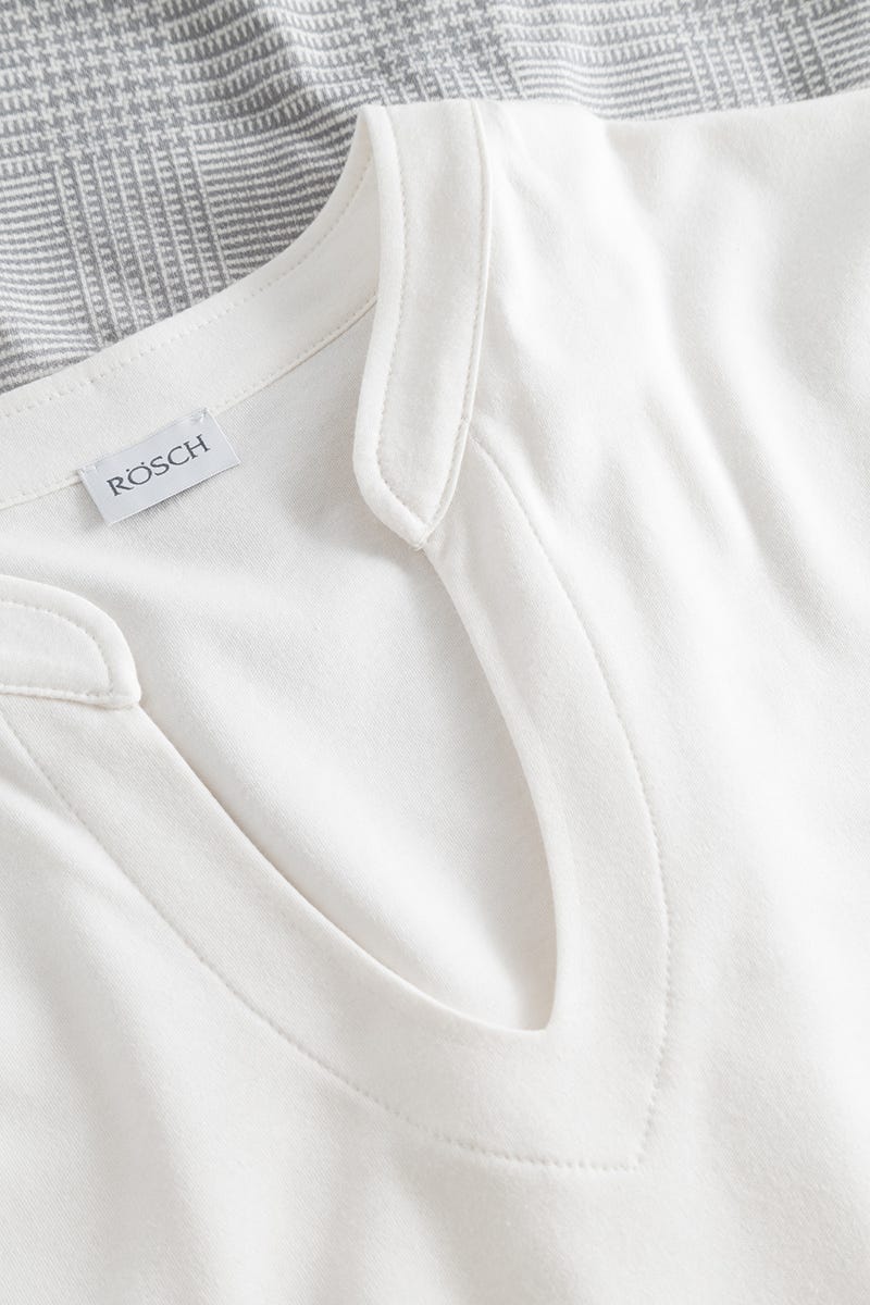 Detailbild 1 von Nachthemd im Karo-Druck mit Blumen Maxi-Länge 100% Baumwolle