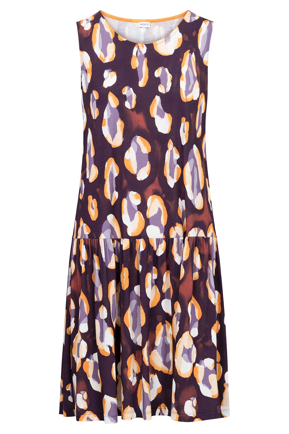 Hollowbild von Strandkleid Ärmellos im Tupfendruck Modern Leo Viskose/Elasthan