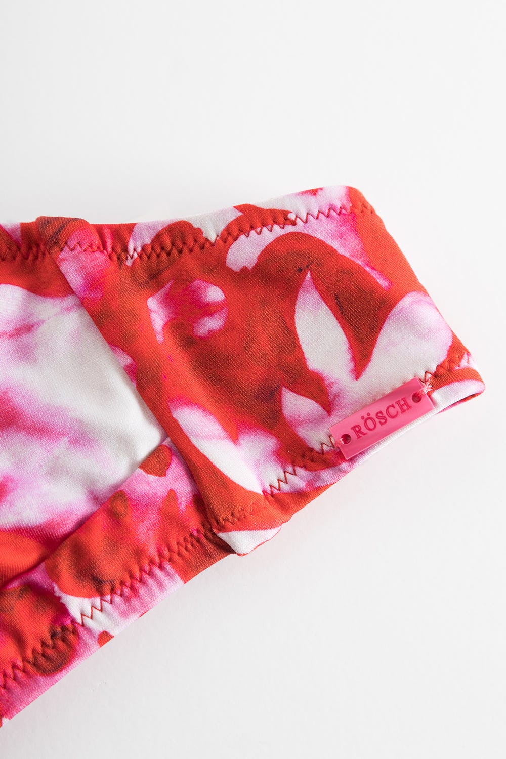 Detailbild 3 von Bikini-Oberteil Neckholder im Ornament-Druck Rot-Weiß