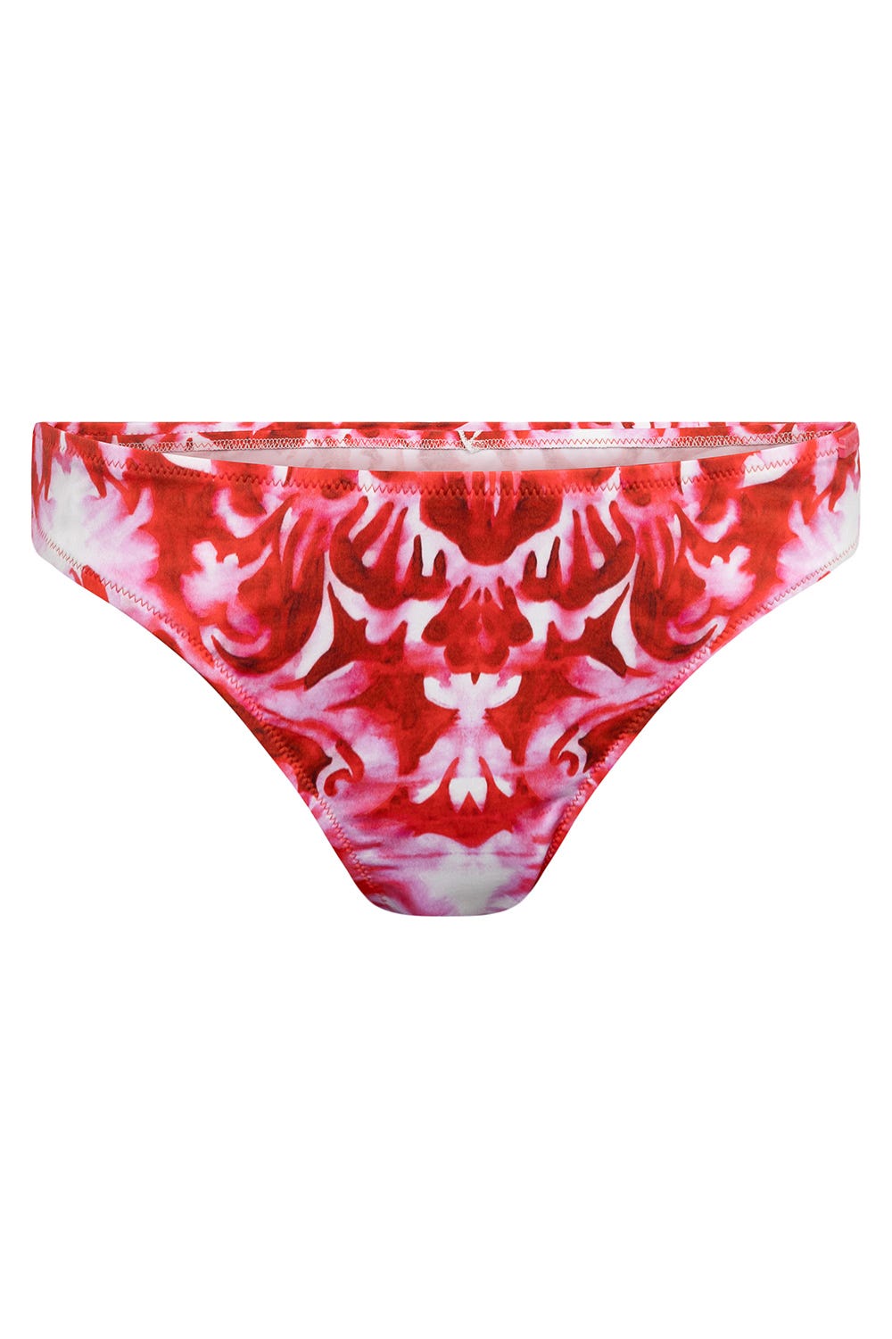 Hollowbild von Bikini-Hose Neckholder im Ornament-Druck Rot-Weiß