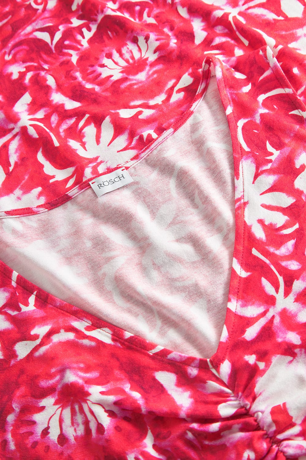 Detailbild 1 von Strandkleid Ärmellos im Ornament-Druck Rot-Weiß Raffungen