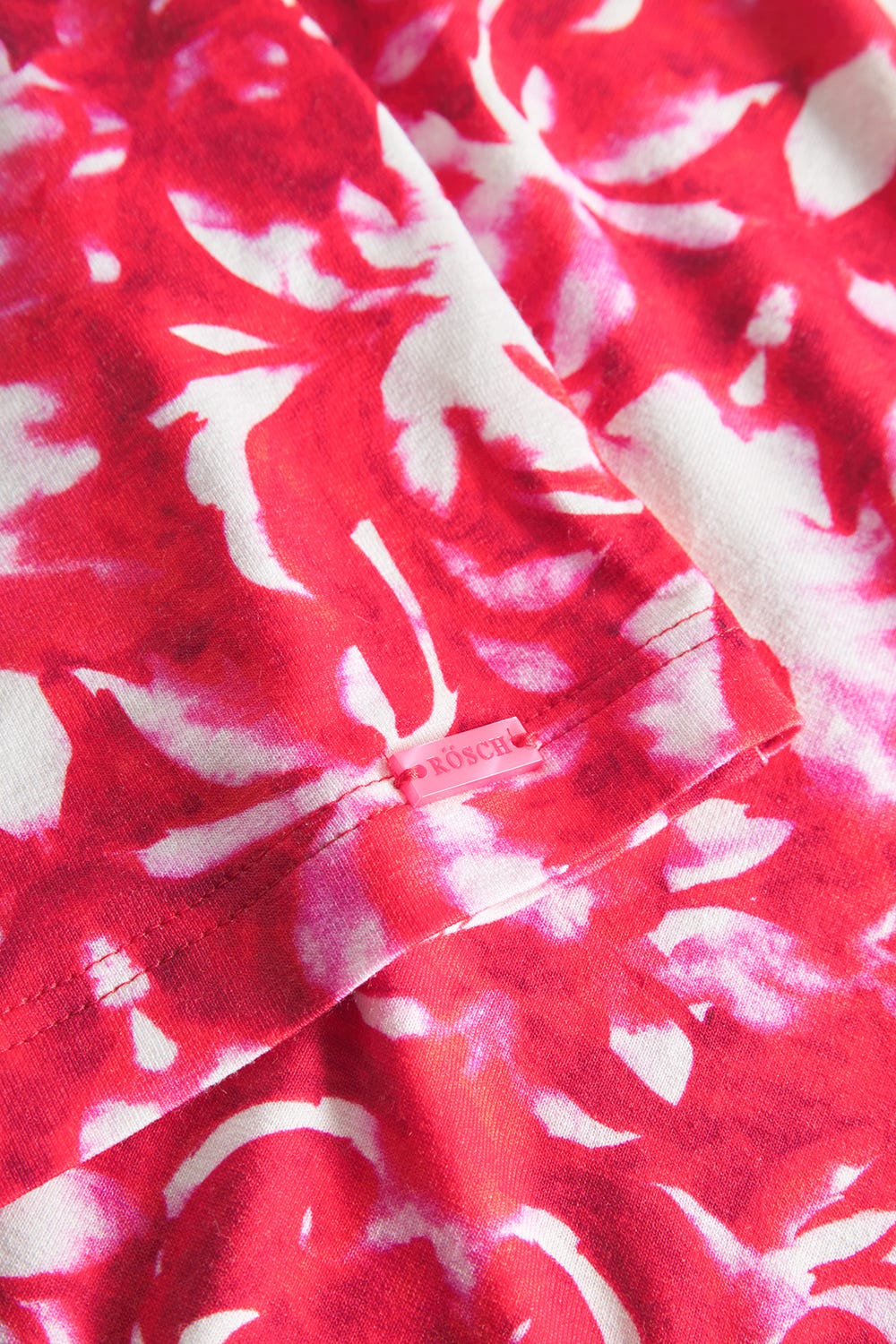 Detailbild 2 von Strandkleid Ärmellos im Ornament-Druck Rot-Weiß Raffungen