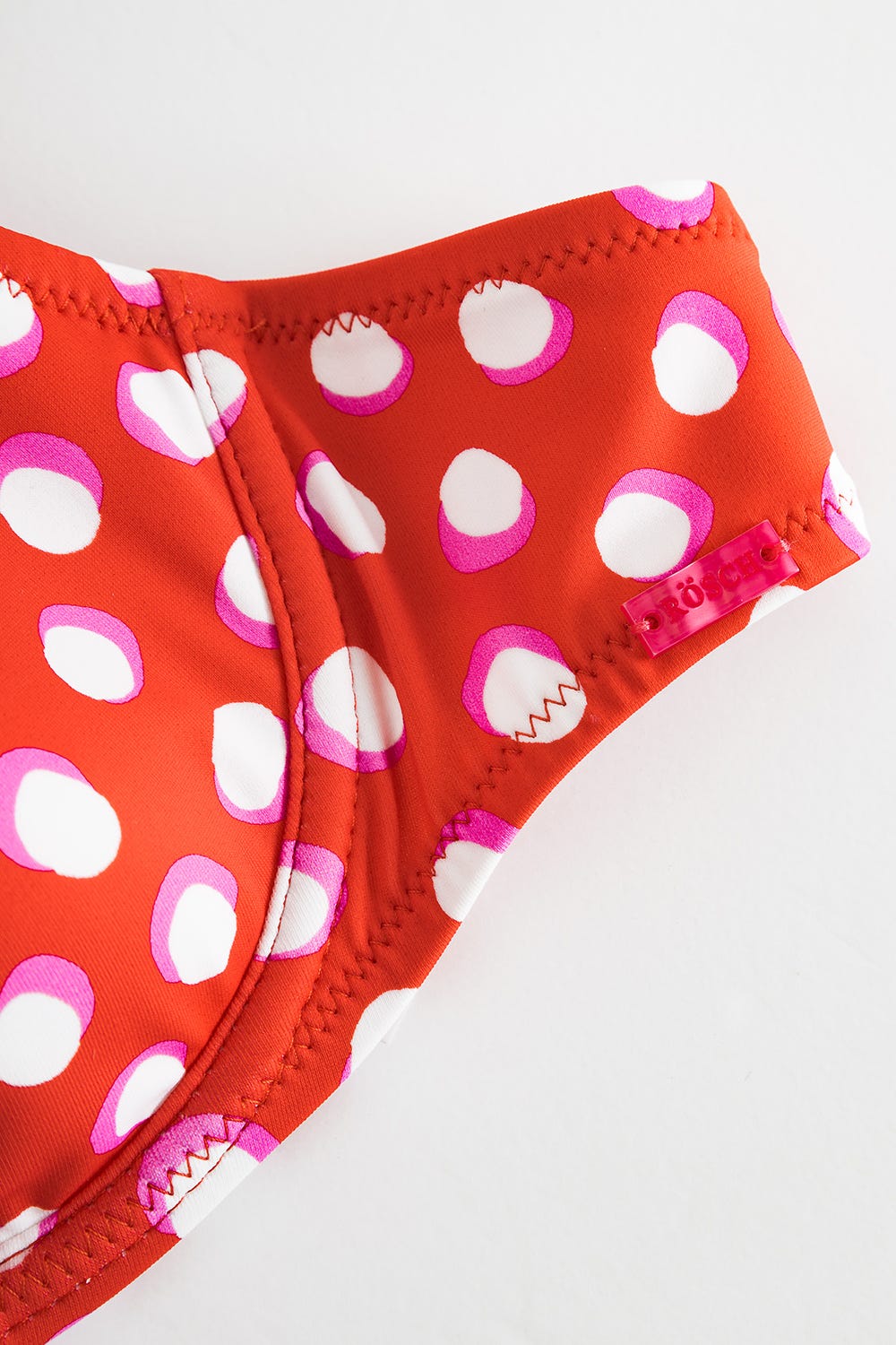 Detailbild 3 von Bikini-Oberteil im Retro-Tupfendruck Rot-Weiß