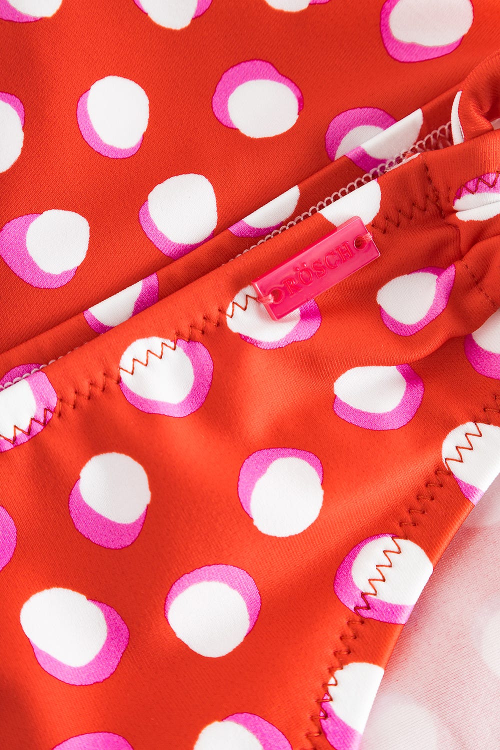 Detailbild 2 von Bikini-Hose im Retro-Tupfendruck Rot-Weiß zum Binden