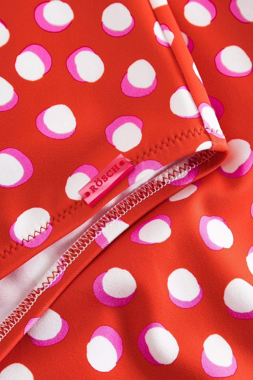 Detailbild 2 von Badeanzug im Retro-Tupfendruck Rot-Weiß