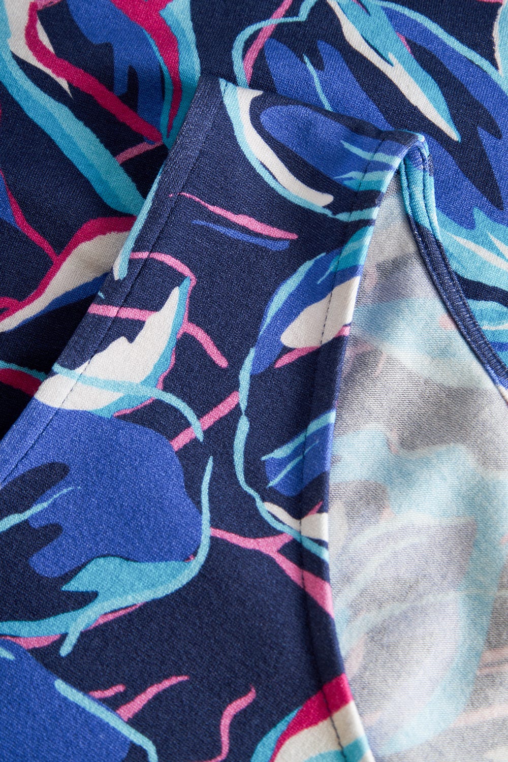 Detailbild 1 von Strandkleid Ärmellos im Blumendruck Neonfarben Baumwolle/Elasthan